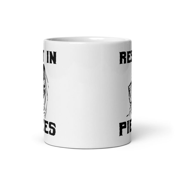 Rest in pieces funny Halloween coffee mug / cup - Image 3