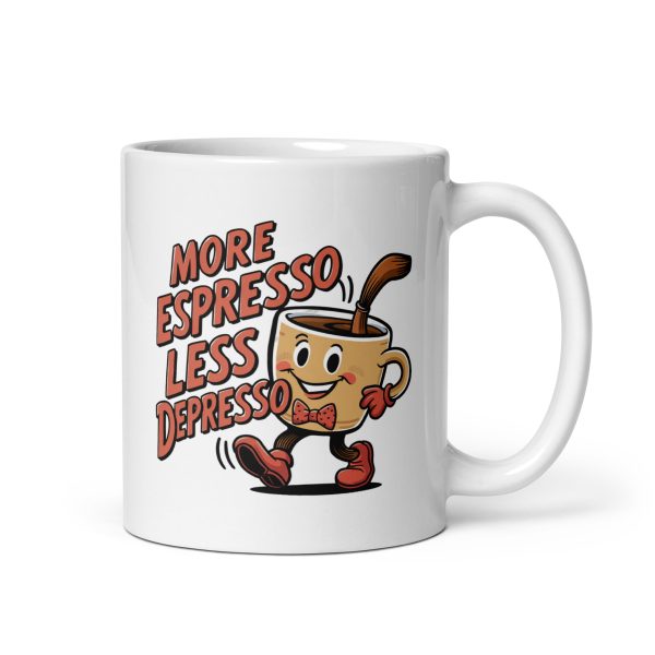 More Espresso Less Depresso Funny Coffee Mug / Cup - Image 2