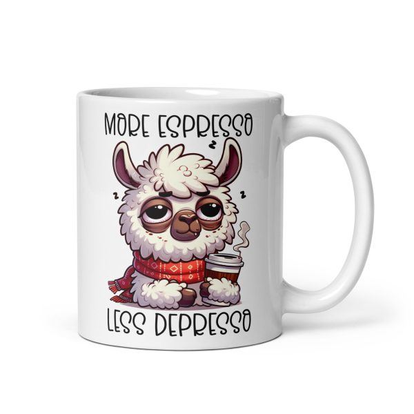More espresso less depresso llama Funny Coffee Mug / Cup