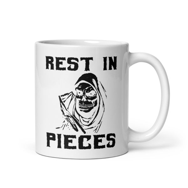 Rest in pieces funny Halloween coffee mug / cup