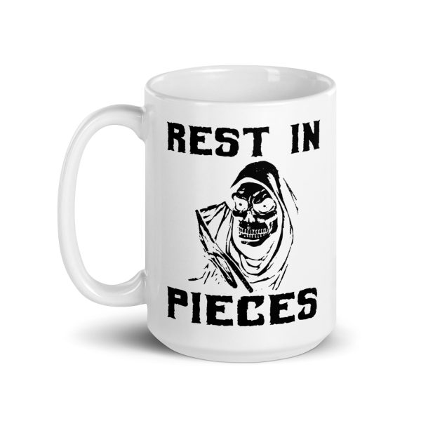 Rest in pieces funny Halloween coffee mug / cup - Image 5
