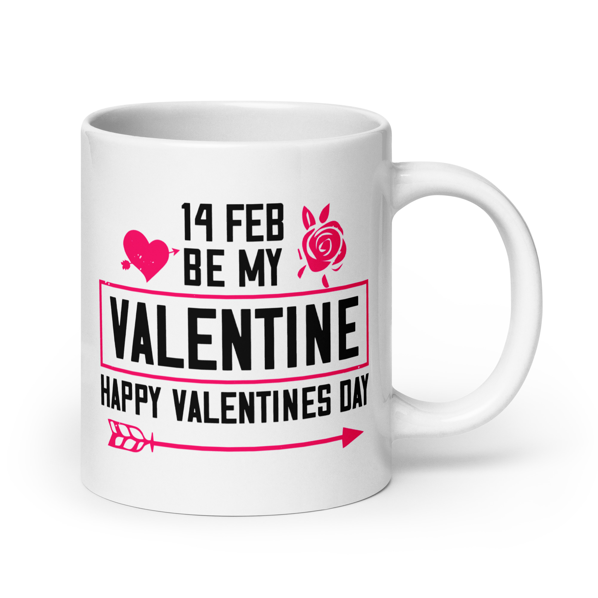 14 feb be my valentine happy valentines day funny coffee mug / cup - Image 7